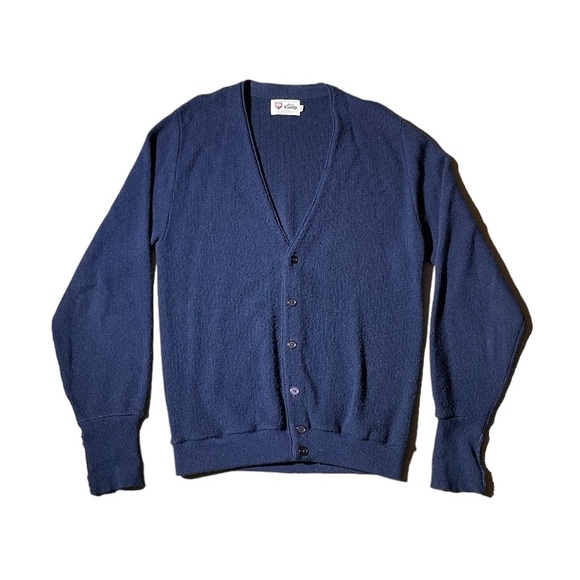 Vintage 70s/80s the coop harvard button down cardigan sweater size M - Picture 1 of 5